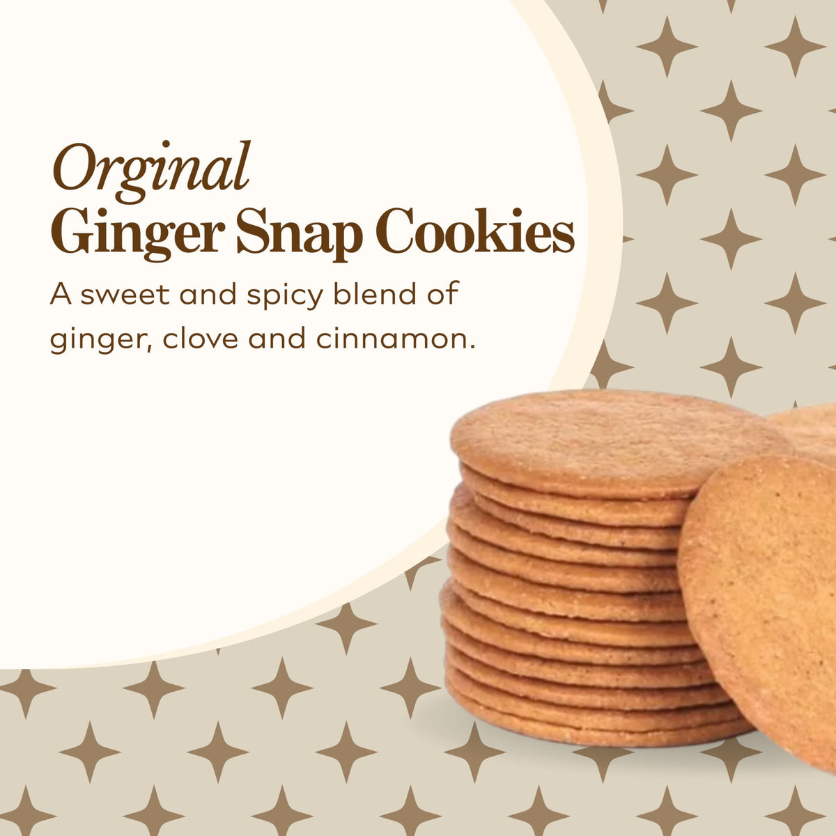 Nyakers Ginger Snaps spice blend close-up—aromatic warmth for cozy moments.