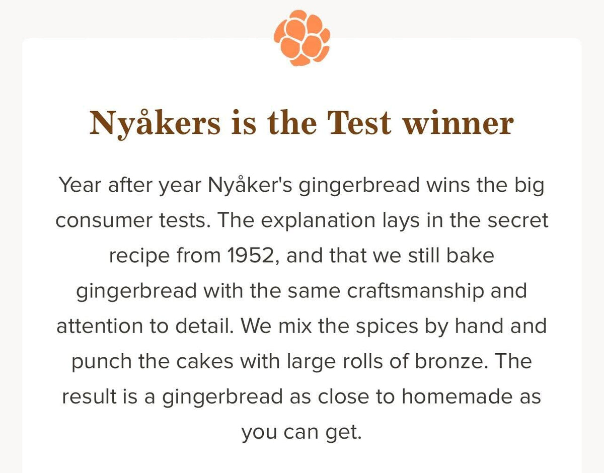Nyakers Swedish Ginger Cookies on-the-go snack in a red tin.
