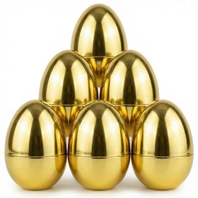 Nyicey jumbo gold Easter egg 6 inch ready for hunts and decor