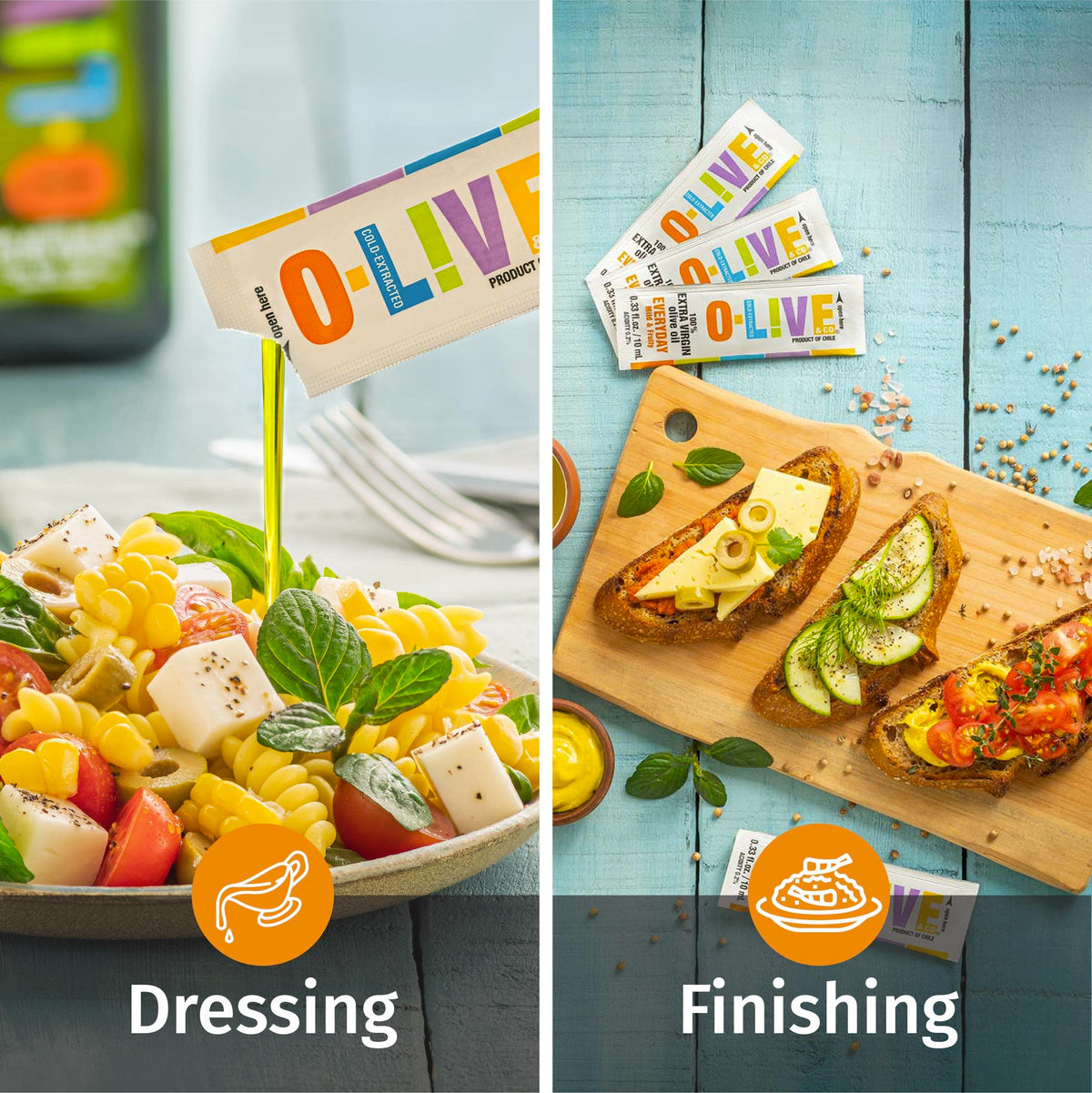 O-Live & Co. polyphenol-rich EVOO bottle display, supports freshness and antioxidant potential.