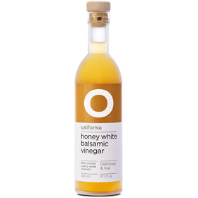 O Olive Oil California Honey White Balsamic bottle pour perfect for finishing salads
