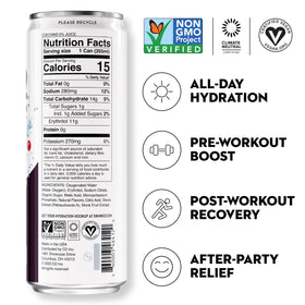 O2 120% more electrolytes support efficient rehydration after exercise.