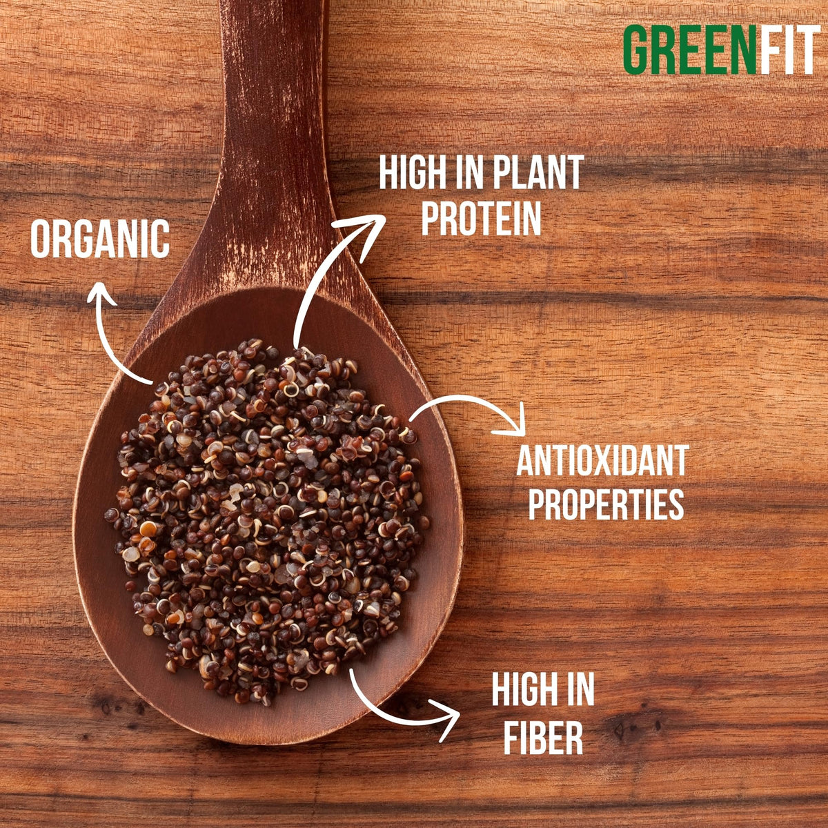 OA Quinoa Greenfit Royal Black Quinoa in a colorful salad bowl.