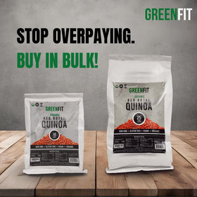 OA QUINOA Greenfit Royal Red Quinoa bulk bag highlighting value and versatility