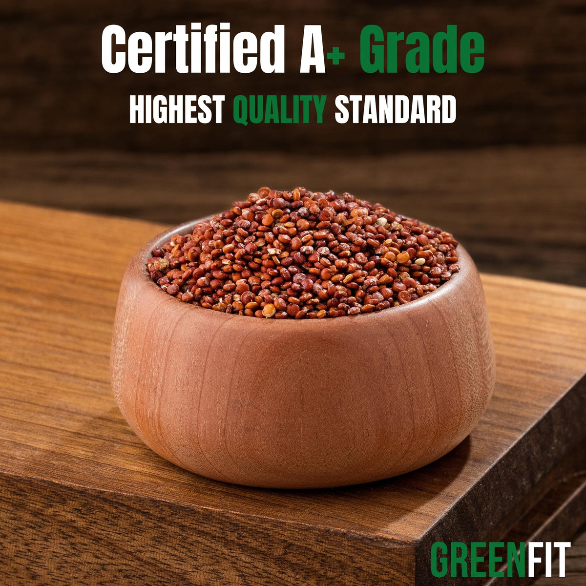 Cooking-ready Greenfit Royal Red Quinoa demonstrates easy prep and fluffy texture