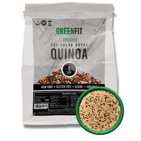 OA QUINOA Now Greenfit bottle closeup showing premium packaging and freshness
