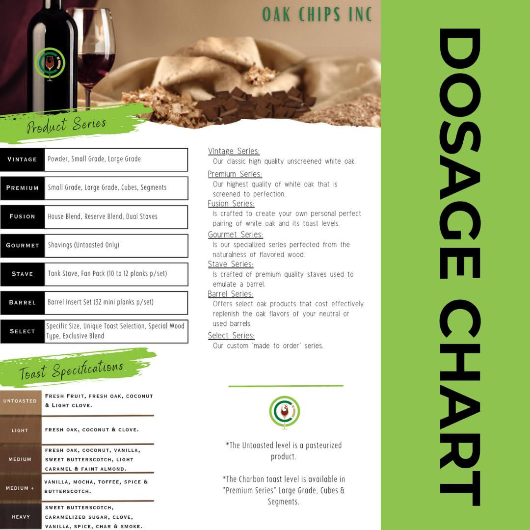 Oak Chips Inc. American Oak Cubes aging spirit for balanced oak notes