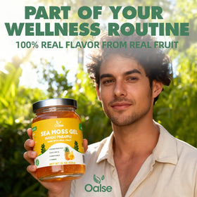 OALSE gel stirred into a smoothie for a creamy texture boost.