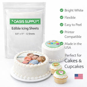 Oasis Supply allergen-free and kosher-certified icing sheets