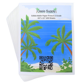 Oasis Supply edible wafer paper 8x11 sheet for detailed decorator-friendly prints