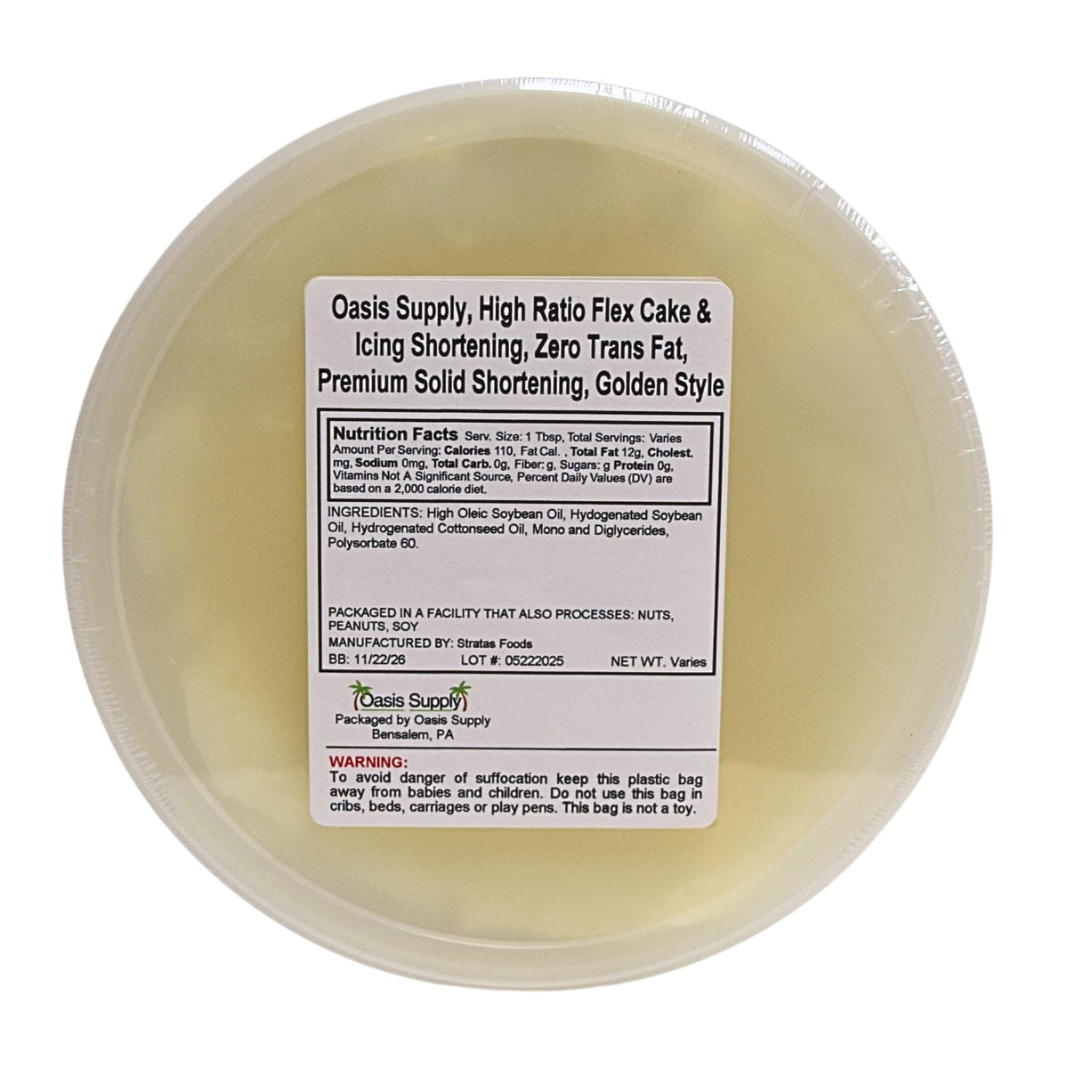Oasis Supply shortening on whipped texture for smooth icing demonstration.