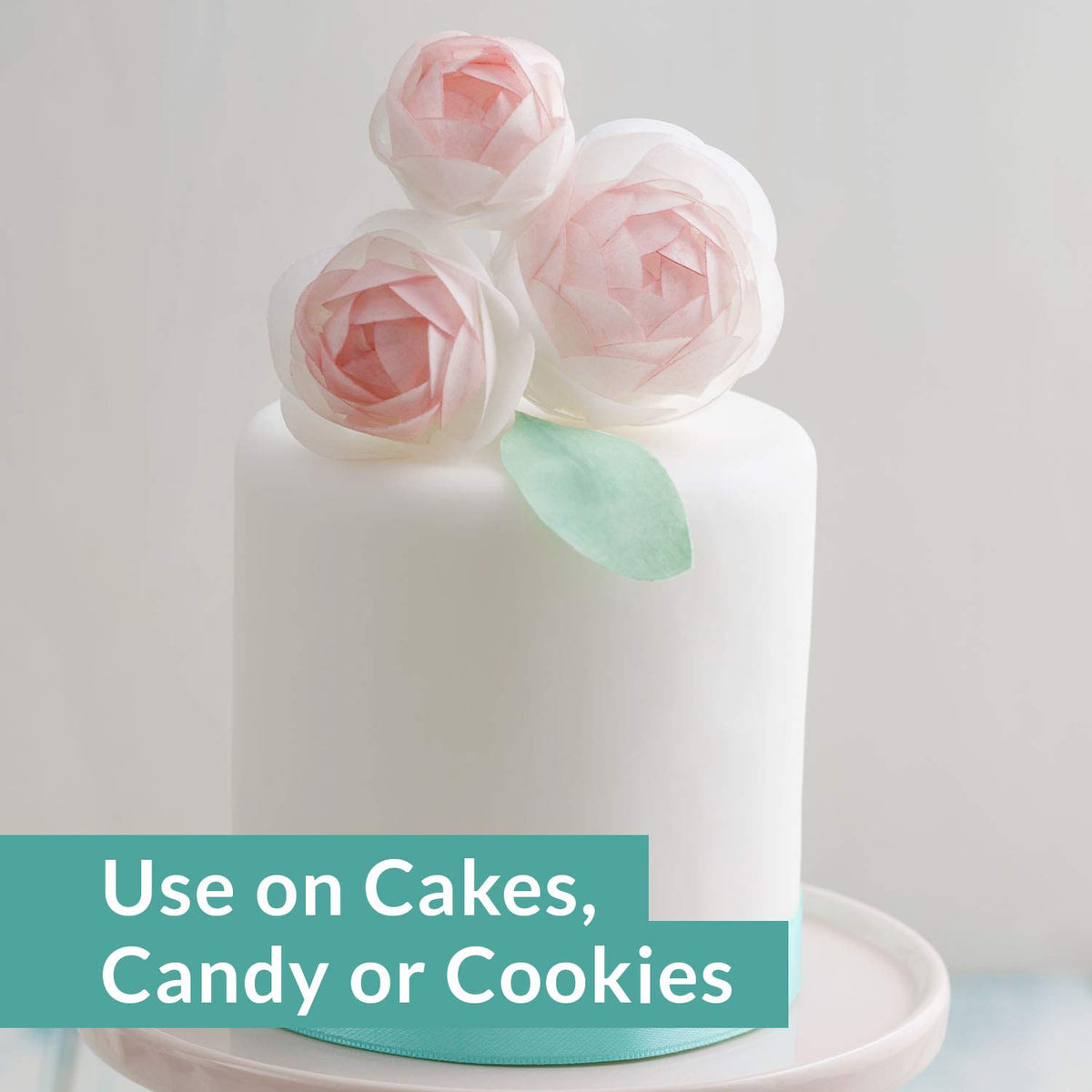 Oasis Supply kosher-certified wafer paper for safe dessert decorating.