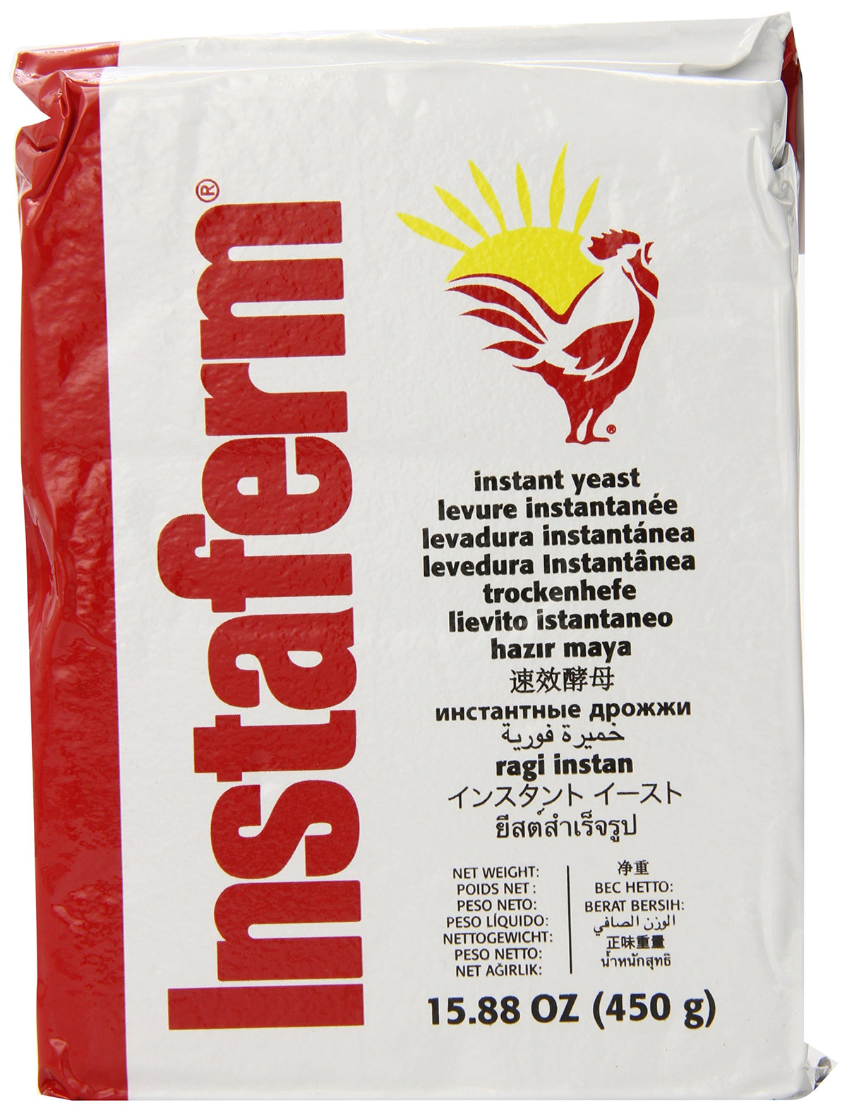 Oasis Supply Instaferm red instant dry yeast 450g pack for quick bread dough