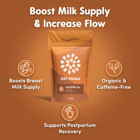 Oat Mama Chai Spice Cinnamon tea cup captures inviting aroma during nursing.