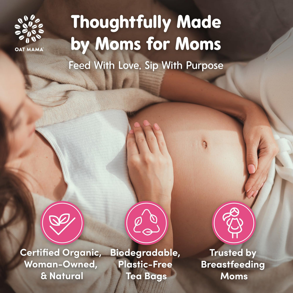 Eco-friendly packaging materials used for Oat Mama tea