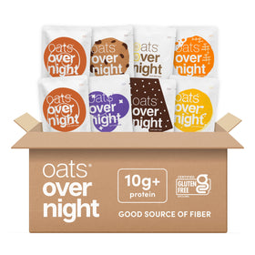 Oats Overnight banana bread pack visual for quick, protein-rich mornings.
