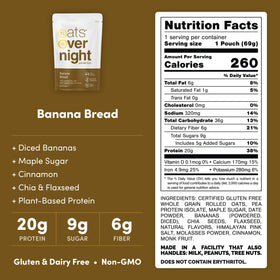 Oats Overnight Banana Bread serving cup showing an easy portion for fast mornings.