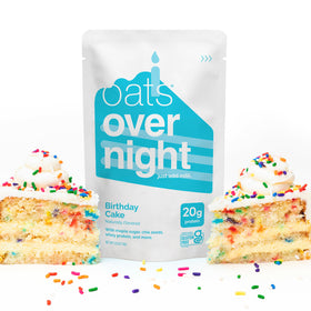 Oats Overnight Birthday Cake morning-table scene conveys ritual-worthy breakfast option.
