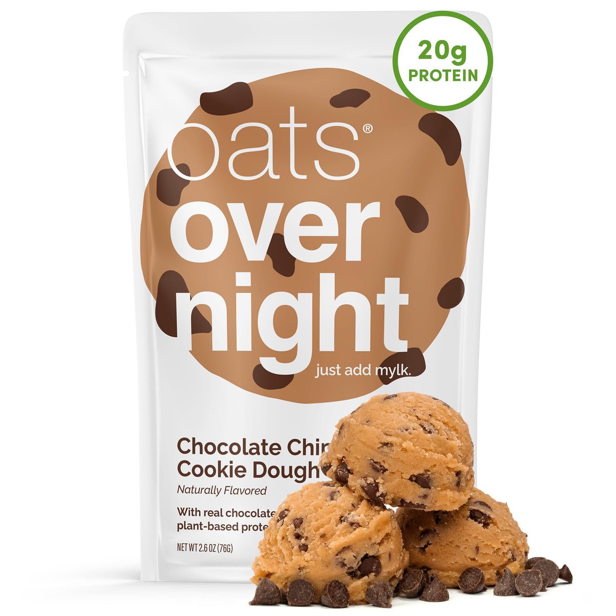 Oats Overnight packaging highlights vegan, gluten-free oats for a convenient breakfast.