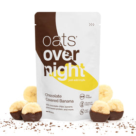 Oats Overnight label emphasizes kosher and non-GMO ingredients for clean nutrition.