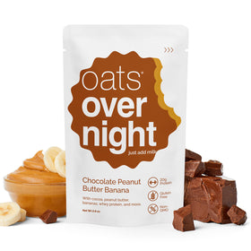 Packaging emphasizes gluten-free and non-GMO attributes of Oats Overnight.