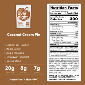 Oats Overnight Coconut Cream Pie shaker illustrating grab-and-go nutrition