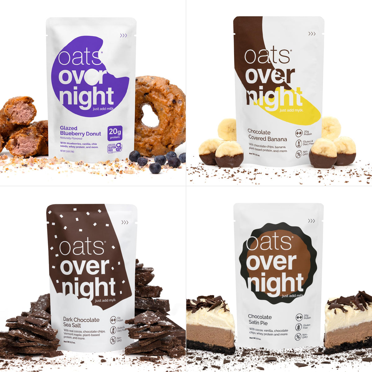 Oats Overnight gluten free non GMO badge reassures dietary compatibility