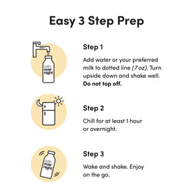 Oats Overnight drinkable oats bottle emphasizes on-the-go convenience without a spoon.