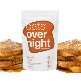 Oats Overnight French Toast multi-pack - value-packed breakfasts for busy mornings.