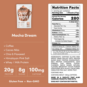 Oats Overnight Mocha Dream shaker offers grab-and-go convenience.