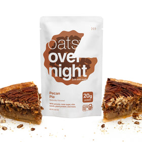 Oats Overnight Pecan Pie prepared with milk for quick breakfast.