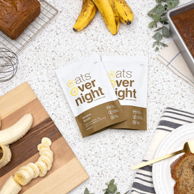 Shaker bottle ready-to-go with Oats Overnight for convenient sipping.