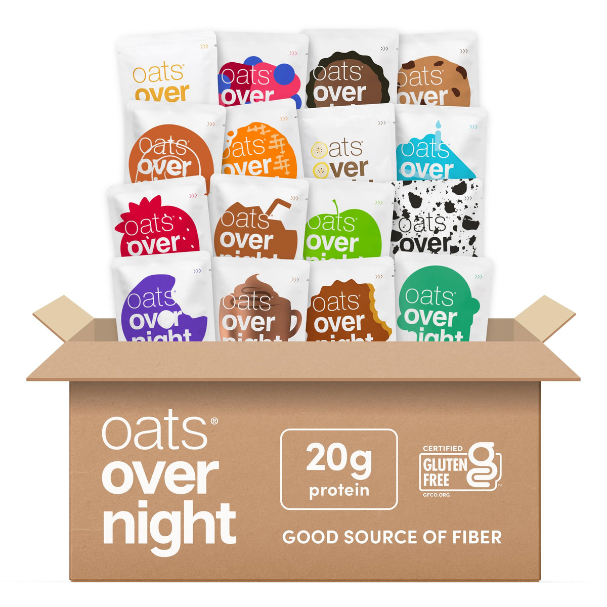 Oats Overnight Ultimate Variety Pack front view for grab-and-go mornings