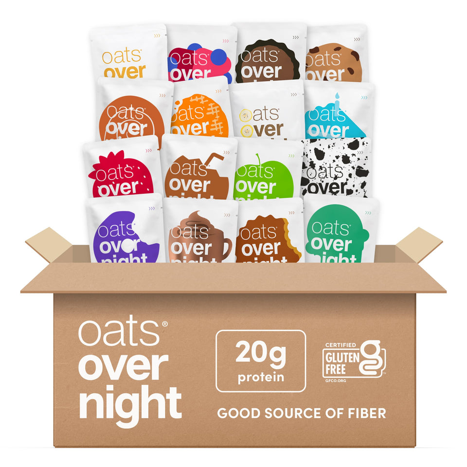 Oats Overnight Ultimate Variety Pack front view for grab-and-go mornings