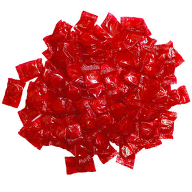 OBELYS Cinnamon Discs hard candy close-up reveals glossy red finish and spicy aroma.