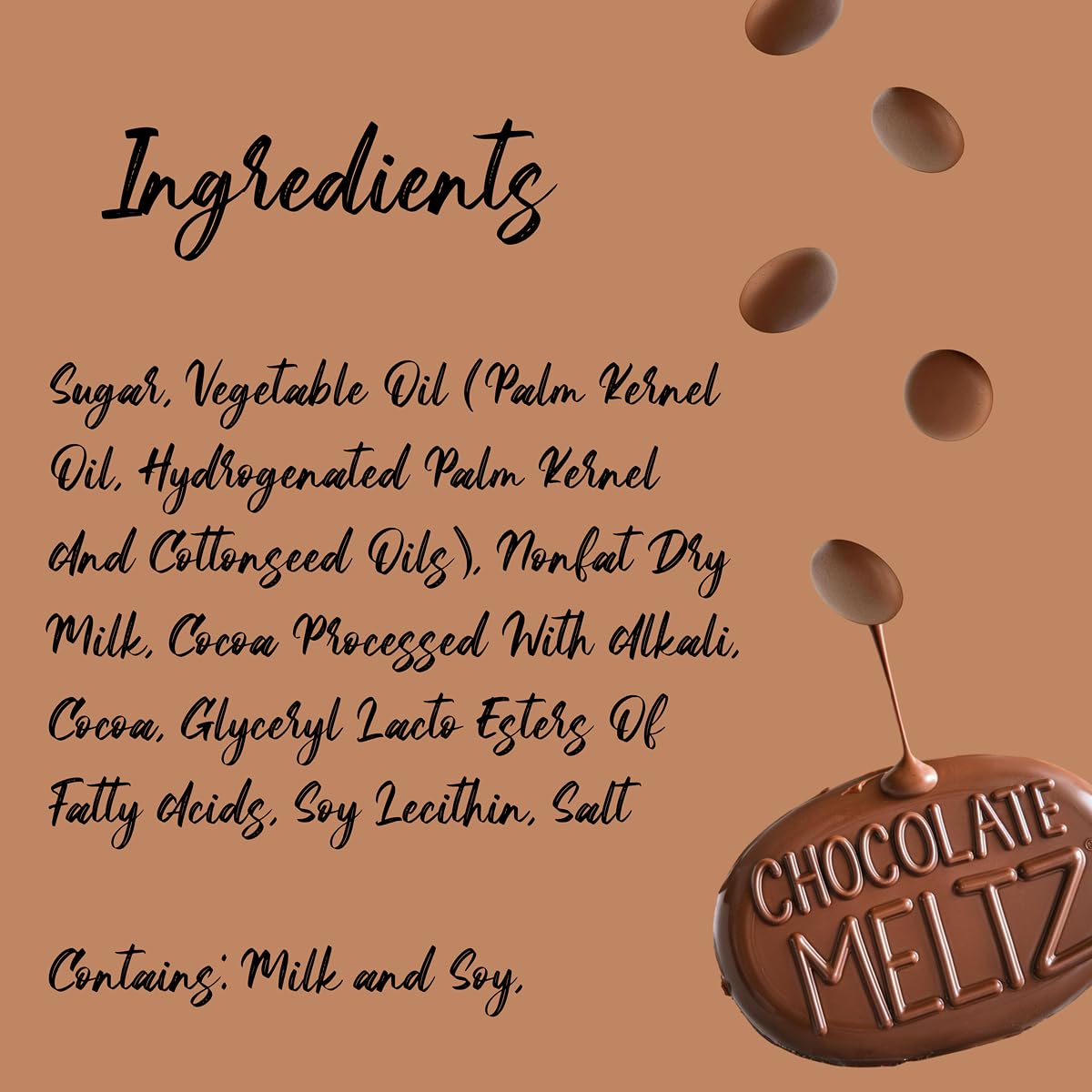 Glossy finish and rich flavor from OBELYS Cocoa Dark Chocolate Melts.