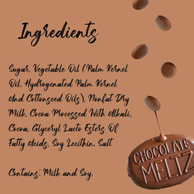 Glossy finish and rich flavor from OBELYS Cocoa Dark Chocolate Melts.