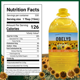 Obelys High Oleic Sunflower Oil pour – smooth stream perfect for frying and dressings.