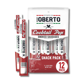 Oberto Classics Cocktail Pep Smoked Sausage pack for a savory on-the-go snack