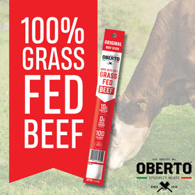 Oberto gluten-free beef sticks pack for gluten-free, portable snacks