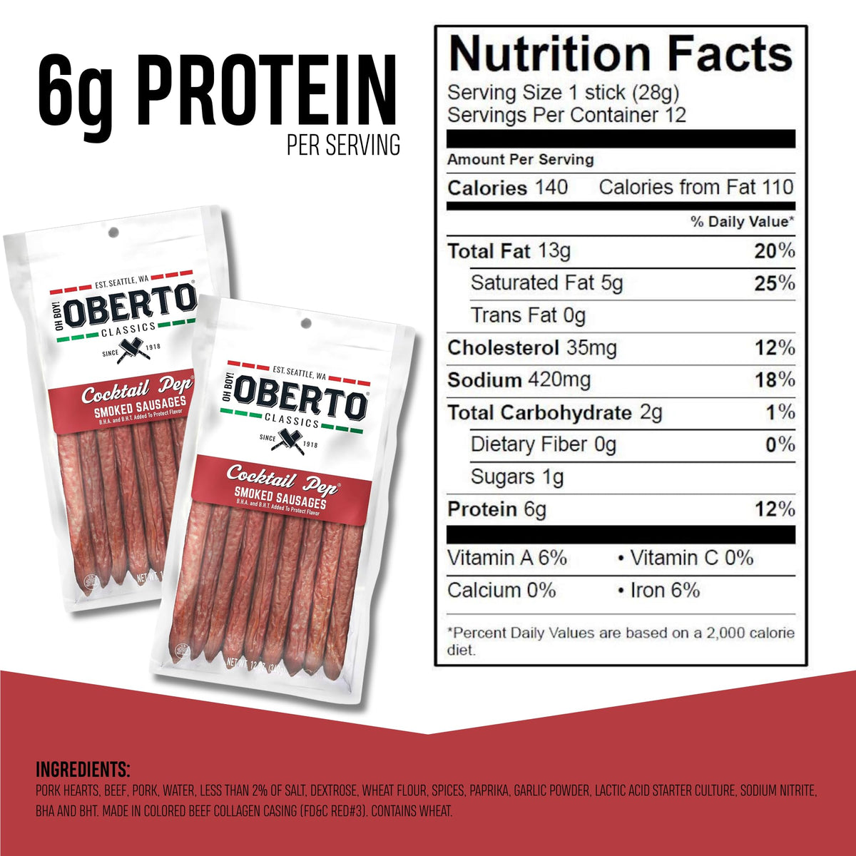 Oberto Oh Boy on-the-go snack ready to enjoy at work.