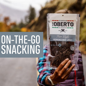 Oberto Oh Boy heritage Seattle 1918 reference on packaging.
