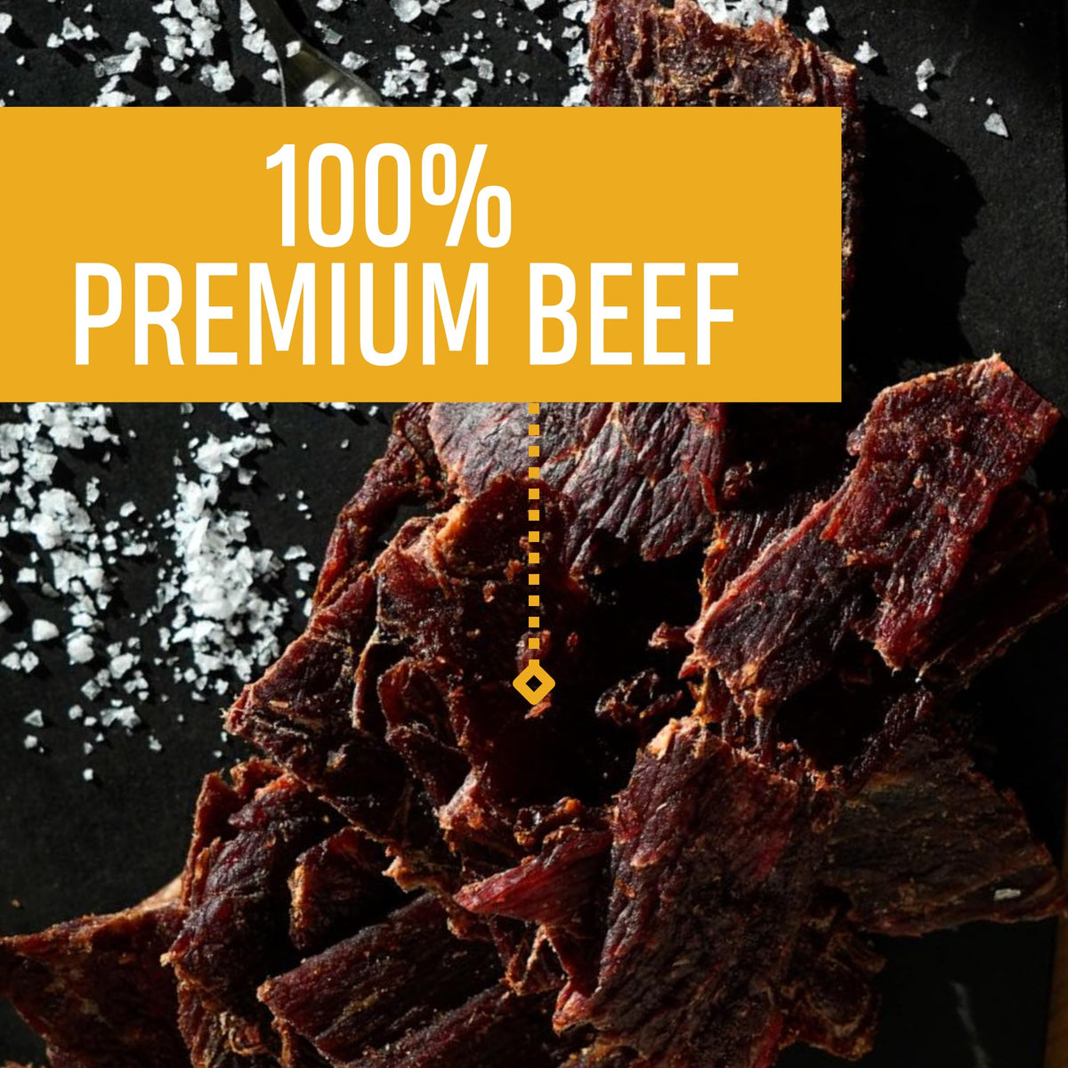 Nutrition panel on Oberto Jerky highlights protein and calories per serving.