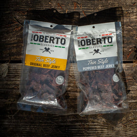 Smoky aroma wafts from Oberto Oh Boy Thin Style jerky.