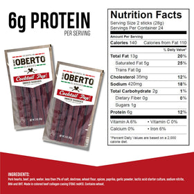 Oberto Smoked Sausages close-up showing rich texture and smoky aroma