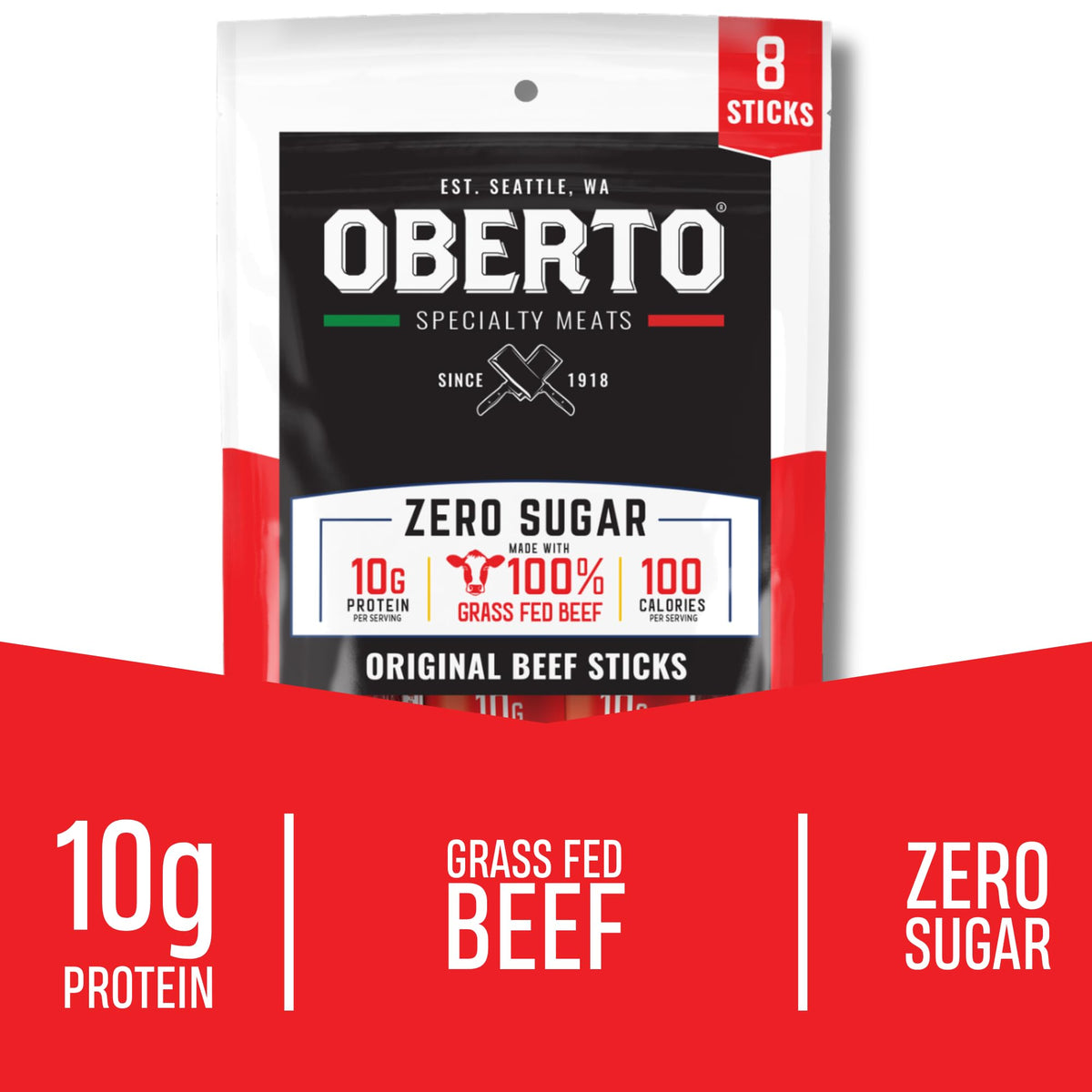 Oberto wood smoked flavor close-up emphasizing natural smoke taste and premium quality