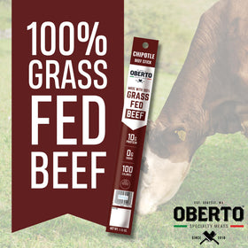 Oberto wood smoked beef stick showcasing real smoke flavor for savory snacking.