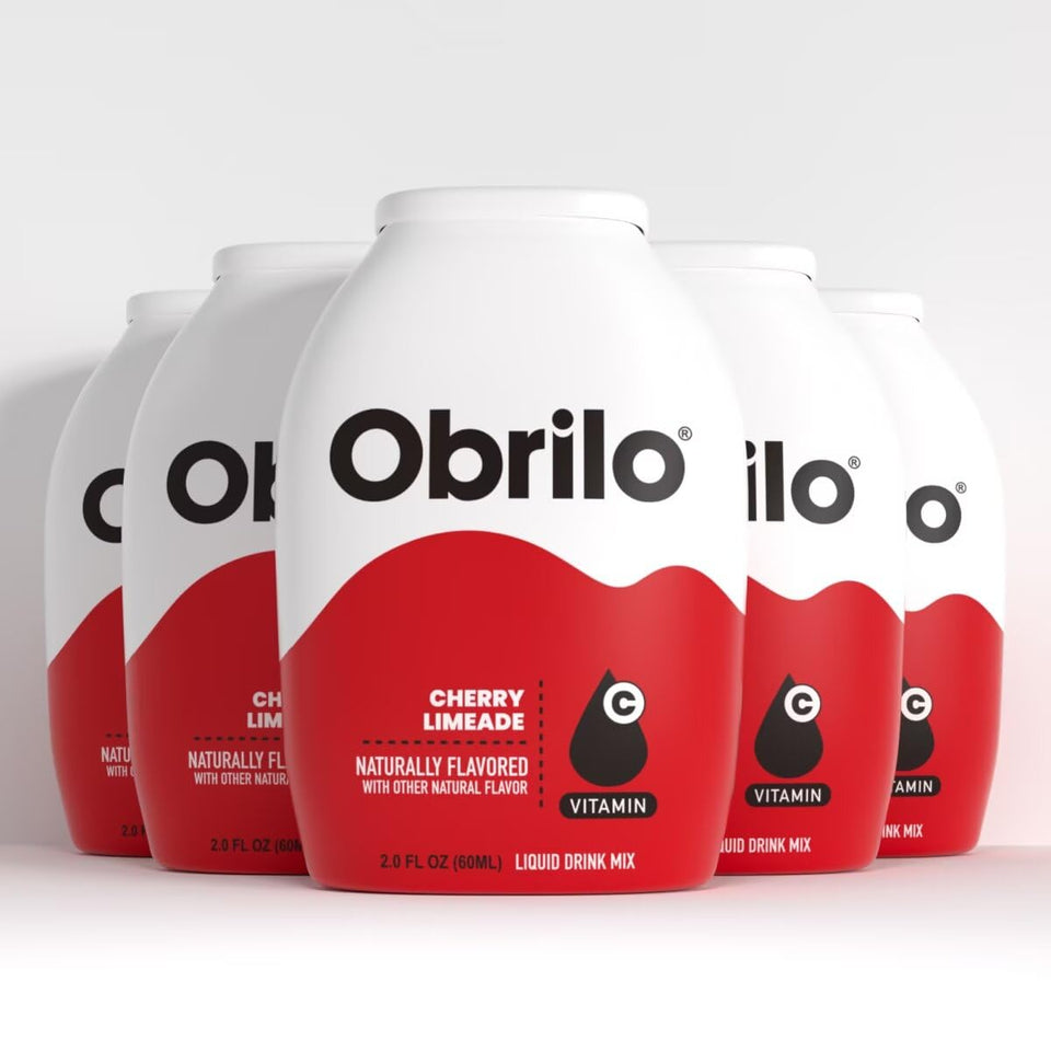 Obrilo Cherry Limeade bottle provides zero sugar flavor boost.