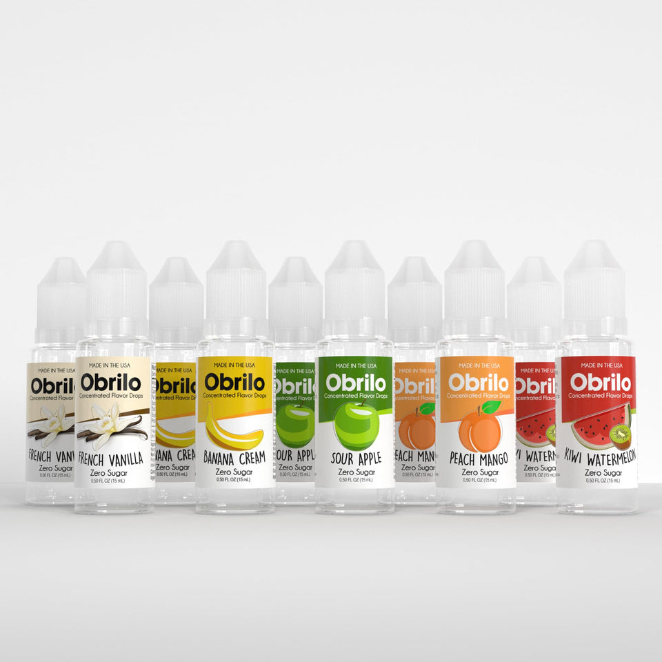 Obrilo Sour Apple flavor extract bottle adds bright tart flavor to baked goods.