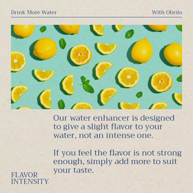 Obrilo Peach Pulse flavor label closeup invites a refreshing sip for steady alertness.